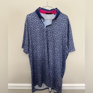 Greyson Men’s Golf Performance Polo Shirt, Black Hawk Country Club, Patterned, X